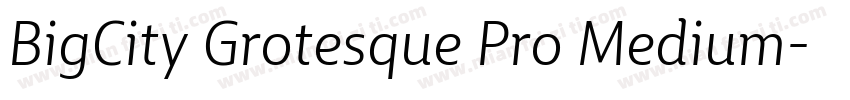 BigCity Grotesque Pro Medium字体转换